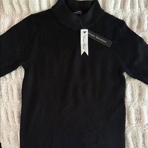 Catherine Malandrino Black Textured Sweater